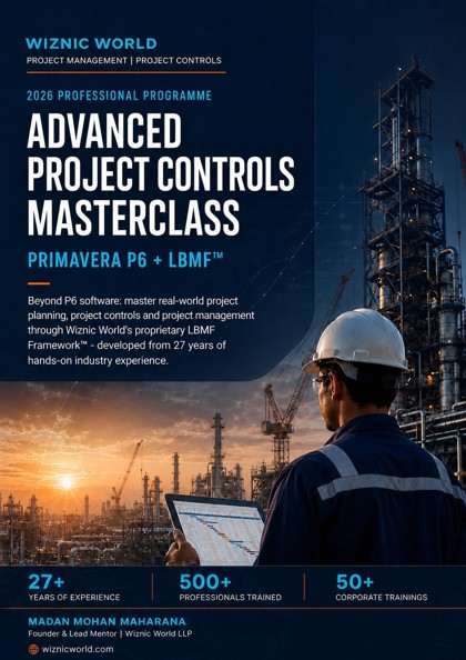 Advanced Project Controls Masterclass: Primavera P6 and LBMF syllabus cover